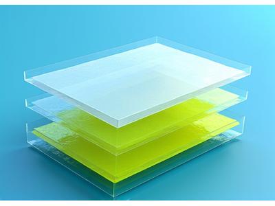 Diagram showing layers of a premium vinyl sticker with adhesive layer highlighted