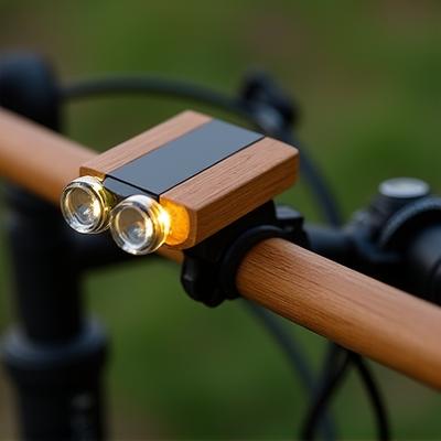 Bicycle lights with bamboo casing